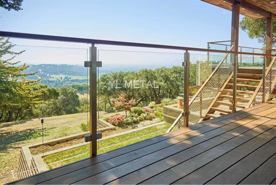 Outdoor Decking Frameless Glass Fence for Garden Guardrail