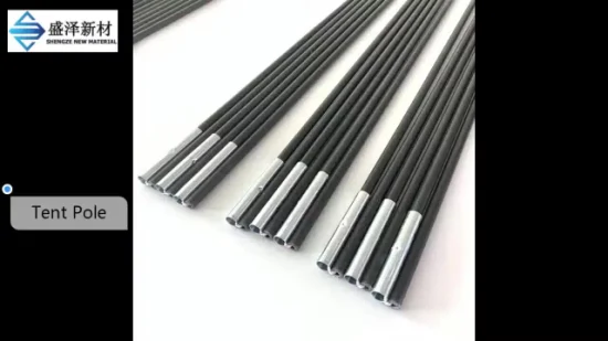 Piegatura flessibile da 6,9/7,9/9,5/11/12,7 mm con tubo in alluminio FRP pali per tende da campeggio in fibra di vetro Profili pultrusi in GRP