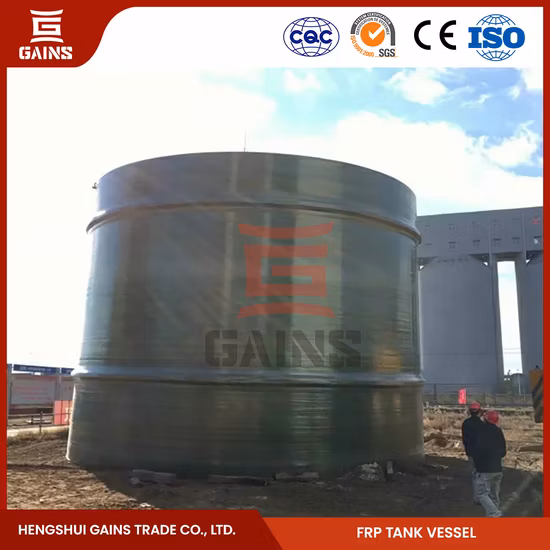 Guadagni produzione di serbatoi di stoccaggio sotterranei con avvolgimento in FRP Cina Serbatoio orizzontale con avvolgimento in FRP
